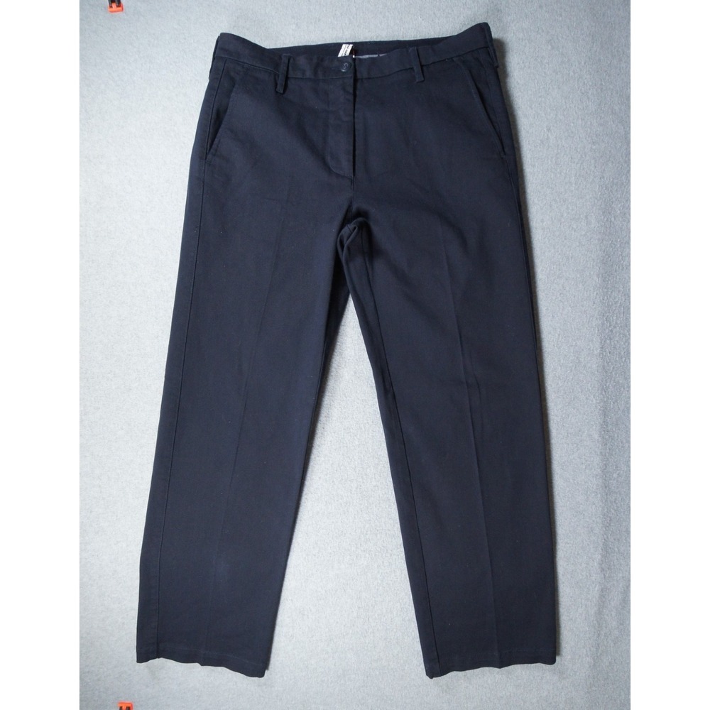 American Giant Pants Womens 10 Blue Chino Straight Leg Stretch Casual Ladies